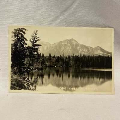 'Pyramid Mtn from Lake Beauvert'