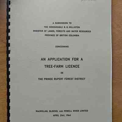 An Application for a Tree-Farm Licence