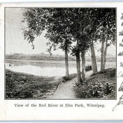 'View of the Red River at Elm Park, Winnipeg' 1904