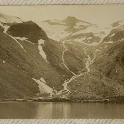 'Glacial Moraine at head of Top Lake July 1944'