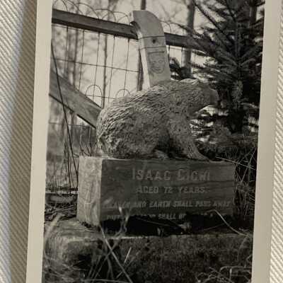 'Indian Tombstone in Old Hazelton ...May 1943'