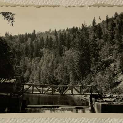 'Dam at Hydro - Baker Creek Quesnal July 1947'