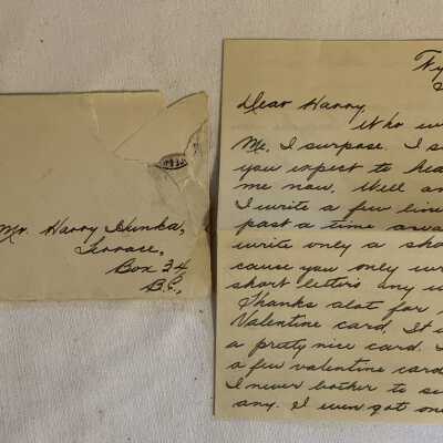 Letter from Charlotte to Harry Hunka