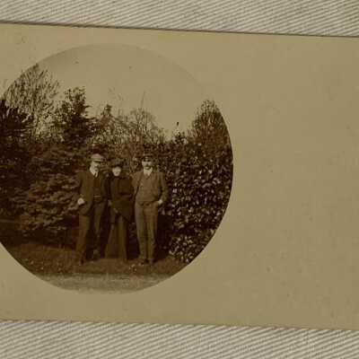 Three People in Garden