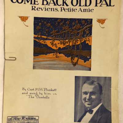 'Come Back Old Pal' Sheet Music
