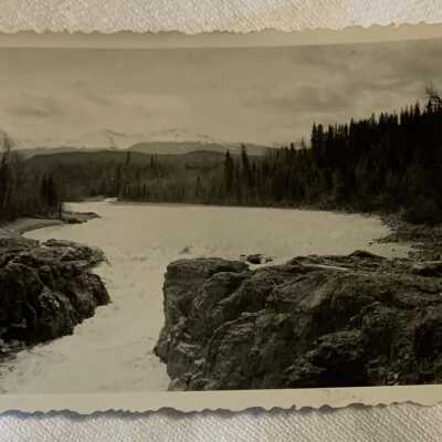 ‘Bulkley Canyon at Moricetown May 1949’