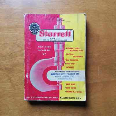 Starrett first edition catalogue 27
