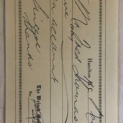 'Wrinch Memorial Hospital' Receipt