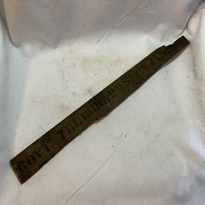 'Govt Telegraph Service' Butter Box Piece