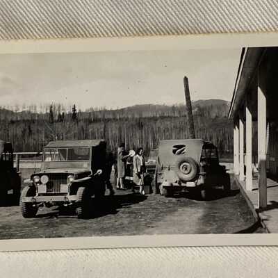 ‘Jeep convoy from Terrace, Hazelton - Easter 1944’