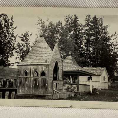 'Old Indian Gravehouses in Old Hazelton Cemetery July 1933'