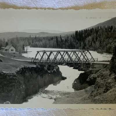 ‘Bulkley Canyon at Moricetown May 1949’