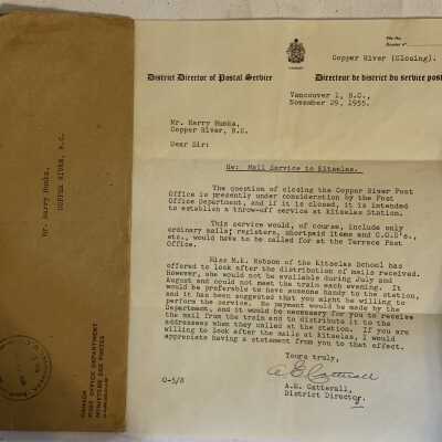 Canada Post Letter to Harry Hunka