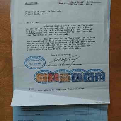 Excise Tax Stamps and forms