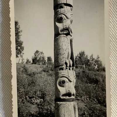 'Indian Totem at Old Hazelton Sept 1946'