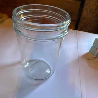 Glass jar no lid