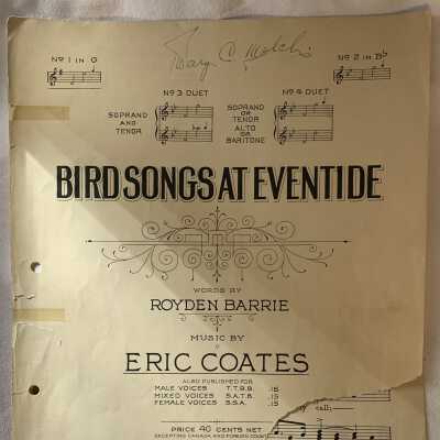 'Bird Songs at Eventide' Sheet Music