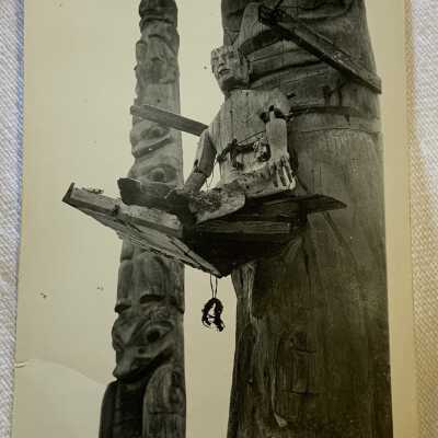 ‘Jointed wooden female figure… Kitwancool June 1944’