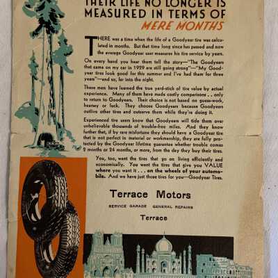 'Terrace Motors' Advertisement