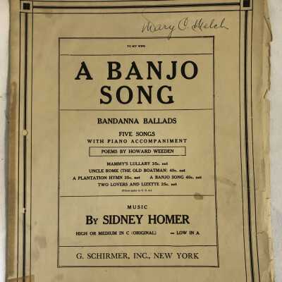 'A Banjo Song' Sheet Music