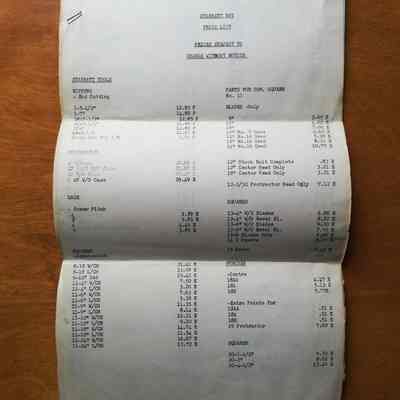 Starrett net price list