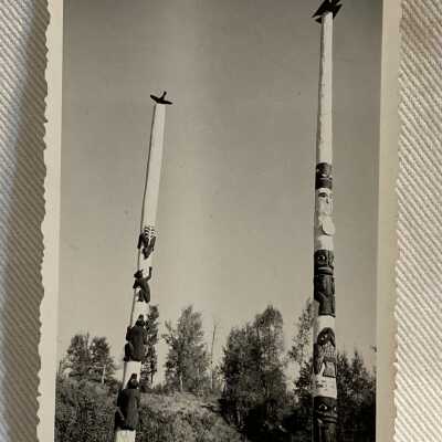 'Indian Totems at Hold Hazelton... Sept 1946'