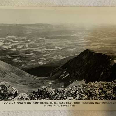 ‘Looking down on Smithers B.C., Canada from Hudson Bay Mountain’