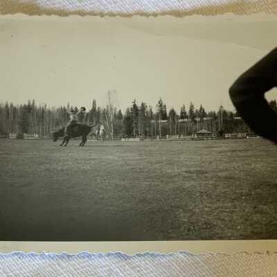 ‘Indian Stampede - Kispiox May 1949’