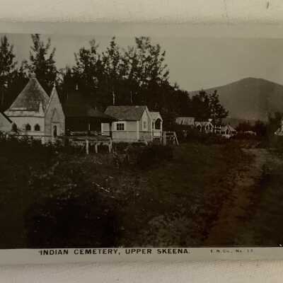 ‘Indian Cemetery, Upper Skeena’