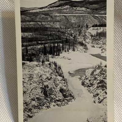'Hagwilget Canyon from bridge looking north Jan 1943'