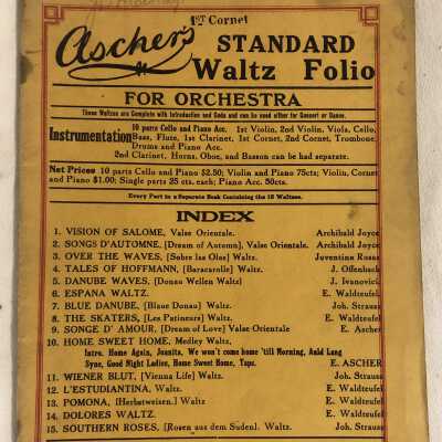 '1st Cornet Aschers Standard Waltz Folio'