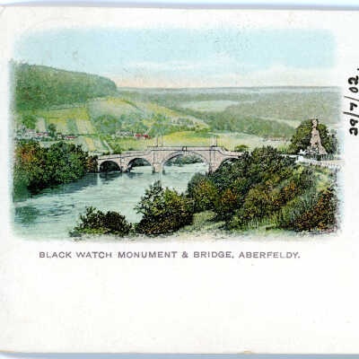 'Black Watch Monument & Bridge, Aberfeldy' 1902