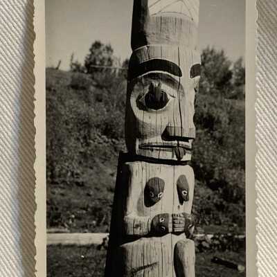 'Indian Totem at Old Hazelton Sept 1946'