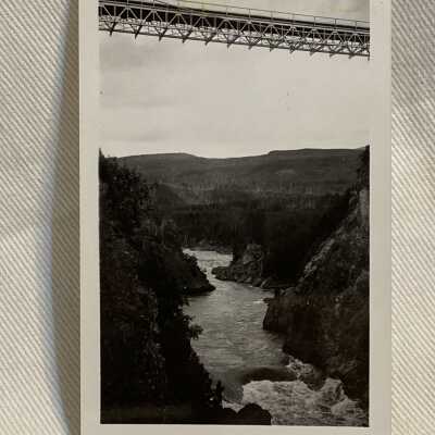 'High Level Bridge over Bulkley River July 1933'