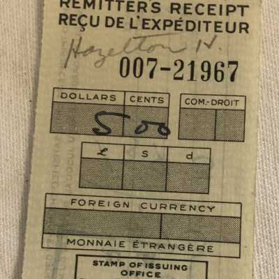 'Remitter's Receipt'
