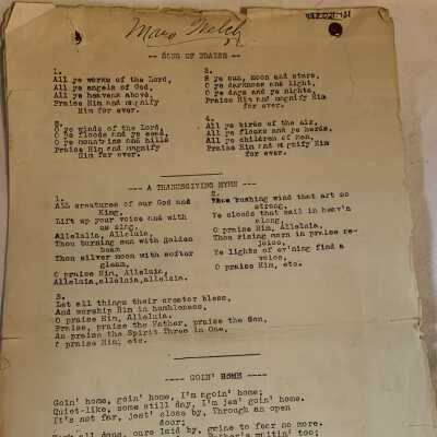'Song of Praise' Sheet Music