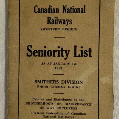 'Canadian National Railways Seniority List'