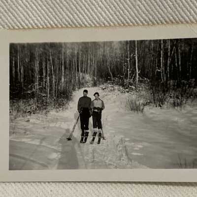 ‘Alan & Gloria Benson on Mohawk Trail Hazelton 1944’