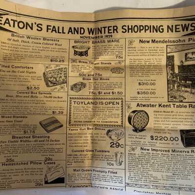 'Eaton's Fall and Winter Shopping News'