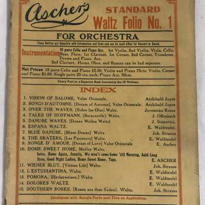 '1st Violin Aschers Standard Waltz Folio No 1'