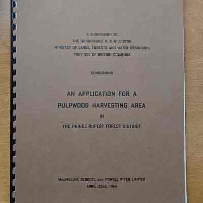 An Application for A Pulpwood Harvesting Area