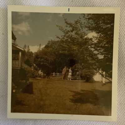 Man and Woman in Yard