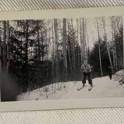 ‘Betty Burton on Mohawk Ski Trail, Hazelton Feb. 1944’