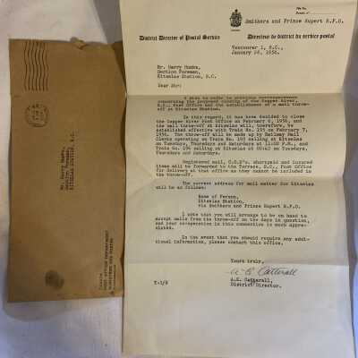 Letter from Canada Post to Harry Hunka