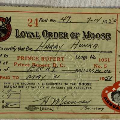 'Loyal Order of Moose' Card