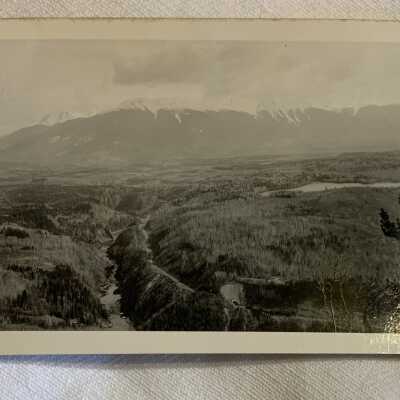 ‘Looking up Bulkley Valley from Mohawk Mt… April 1944’
