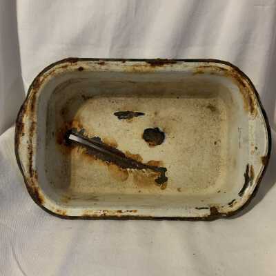 White Enamel Baking Dish