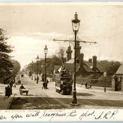 'Great Western Road Glasgow' 1905
