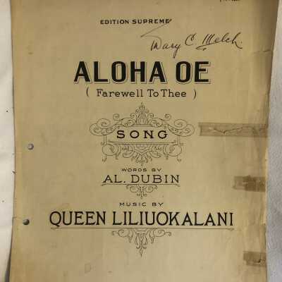 'Aloha Oe' Sheet Music
