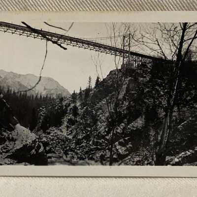 'Looking down Hagwilget Canyon...Jan 1943'